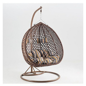 Egg Outdoor Rattan Swing Pod Garden Double Seater Patio Price Round Basket Indoor Hot Sell Wicker Shaped Swinging Hanging Chair