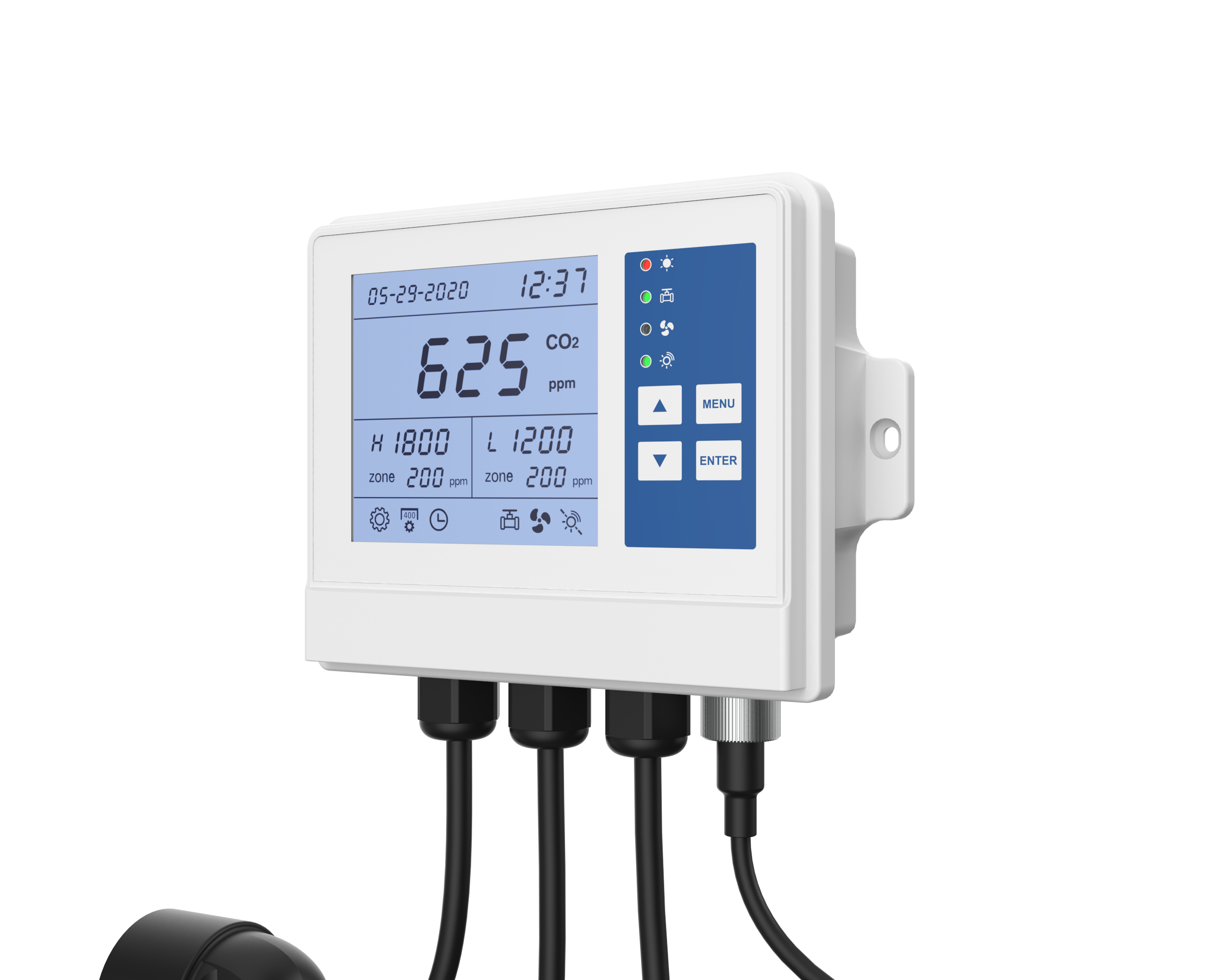 CO2 Monitor and Controller with Remote Sensor for Indoor Garden and hydroponics Grow System,CO2 Controller for Grow Room