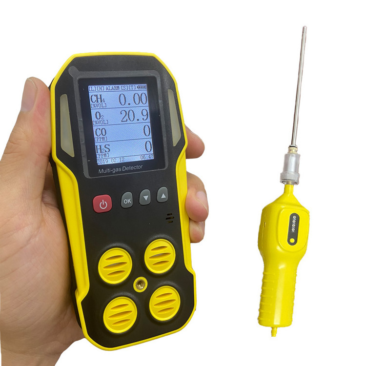 High sensitive online data logger Honeywell sensor detectors CH4/H2S/CO/O2/NH3 Nitrogen portable multi gas leak detector