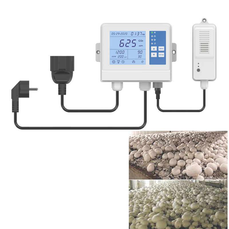 CO2 Monitor and Controller with Remote Sensor for Indoor Garden and hydroponics Grow System,CO2 Controller for Grow Room