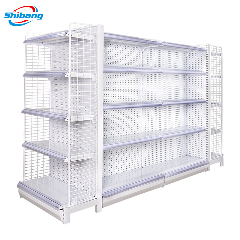 Manufacturer Low MOQ multi-levers metal store shelves for gondola rack