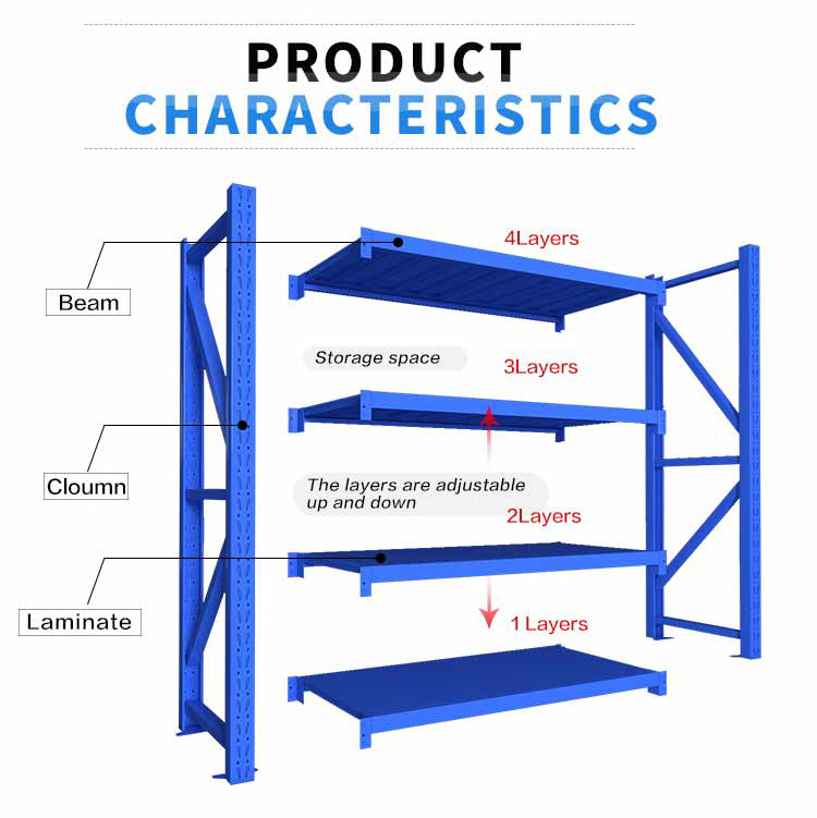 Light Duty Rack Warehouse Shelf Metal Shelving Warehouse Shelves Industrial Racks System Metal Rack