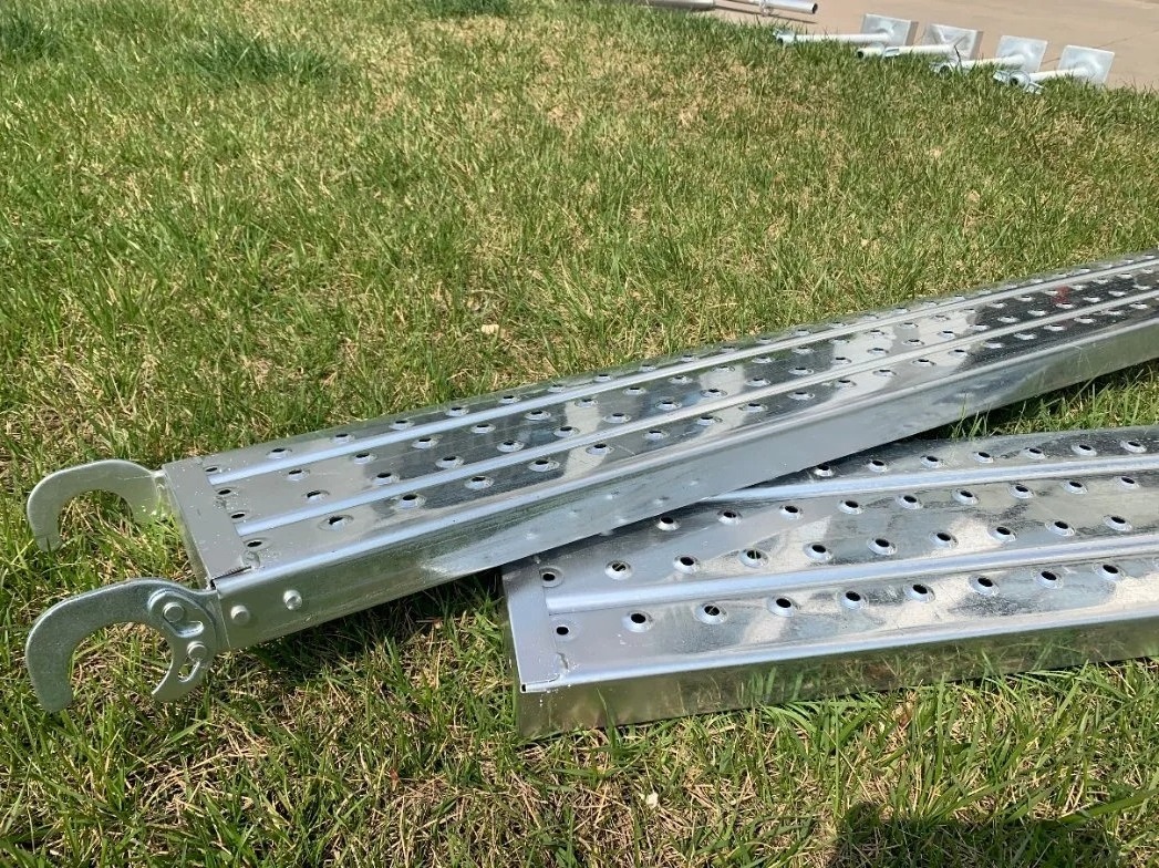 Hot Dip Galvanized Q235 Kwikstage Scaffolding Metal Steel Walkway Plank with Hooks AS NZS Standard for Building Construction