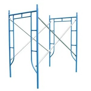 Top Quality Safe Painted and Pre-Galvanized Scaffolding Mild Steel H Frame System Standard ANSI /SSFI for Construction