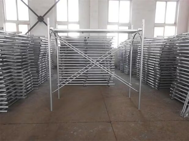 Top Quality Safe Painted and Pre-Galvanized Scaffolding Mild Steel H Frame System Standard ANSI /SSFI for Construction