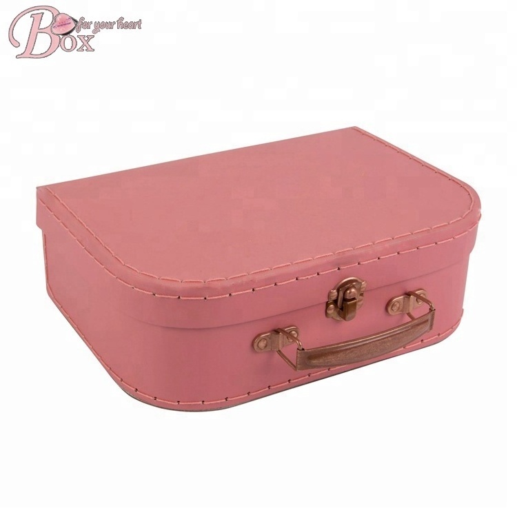 Travel Portable cardboard jewelry organizer box Paper Suitcase box