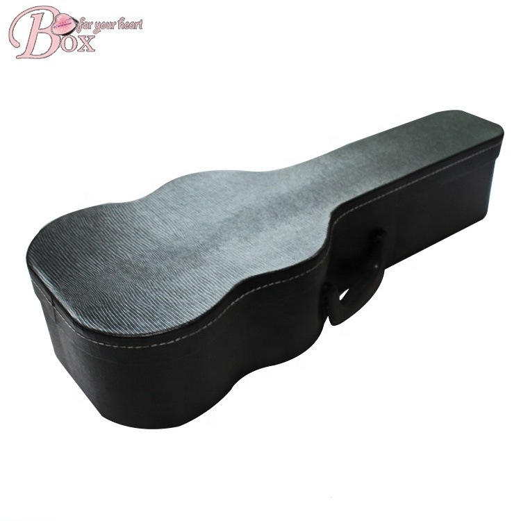 high quality violin custom handmade paper gift box guitar shape cardboard lid ukulele gift packaging box