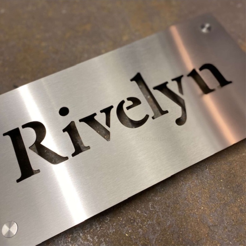 Shicheng Custom Outdoor Metal Sign Stainless Steel Store Board with Bronze Brass Plaques UV Printed Carved Company Logo