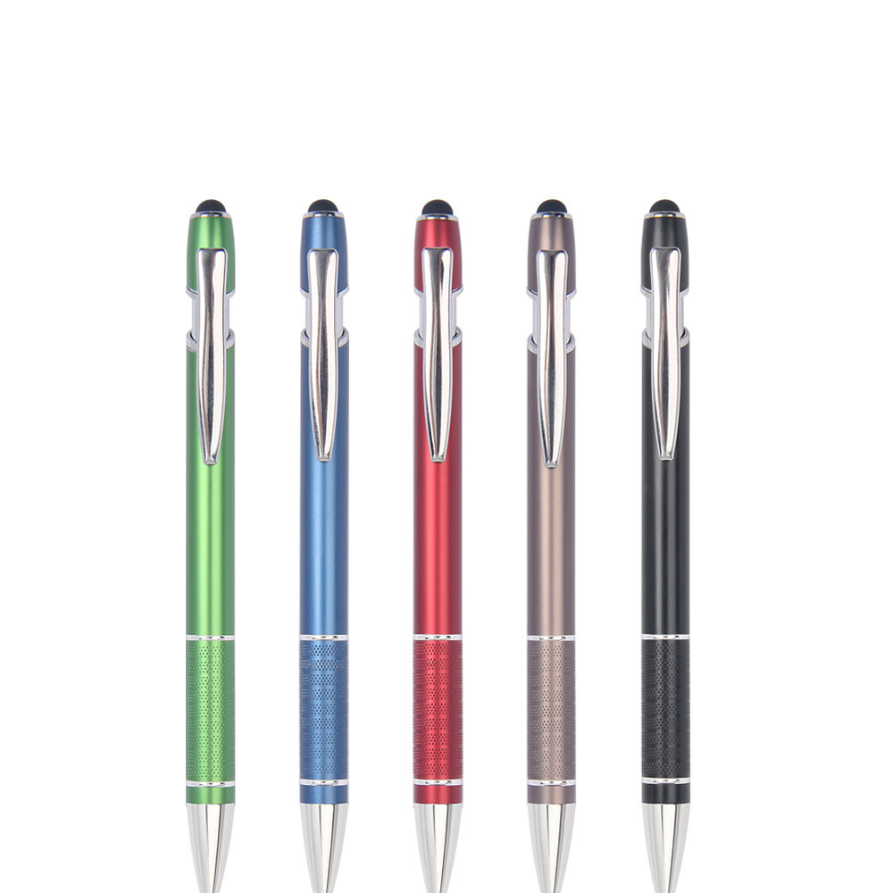 Promotional ball pen custom logo matt metal pens with custom logo stylus