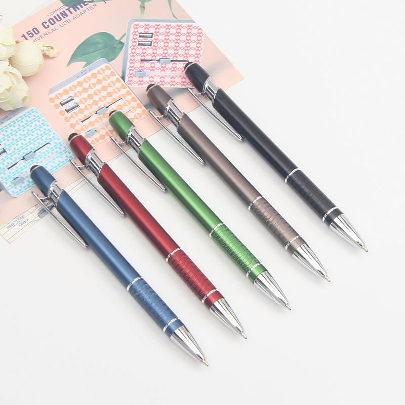 Promotional ball pen custom logo matt metal pens with custom logo stylus