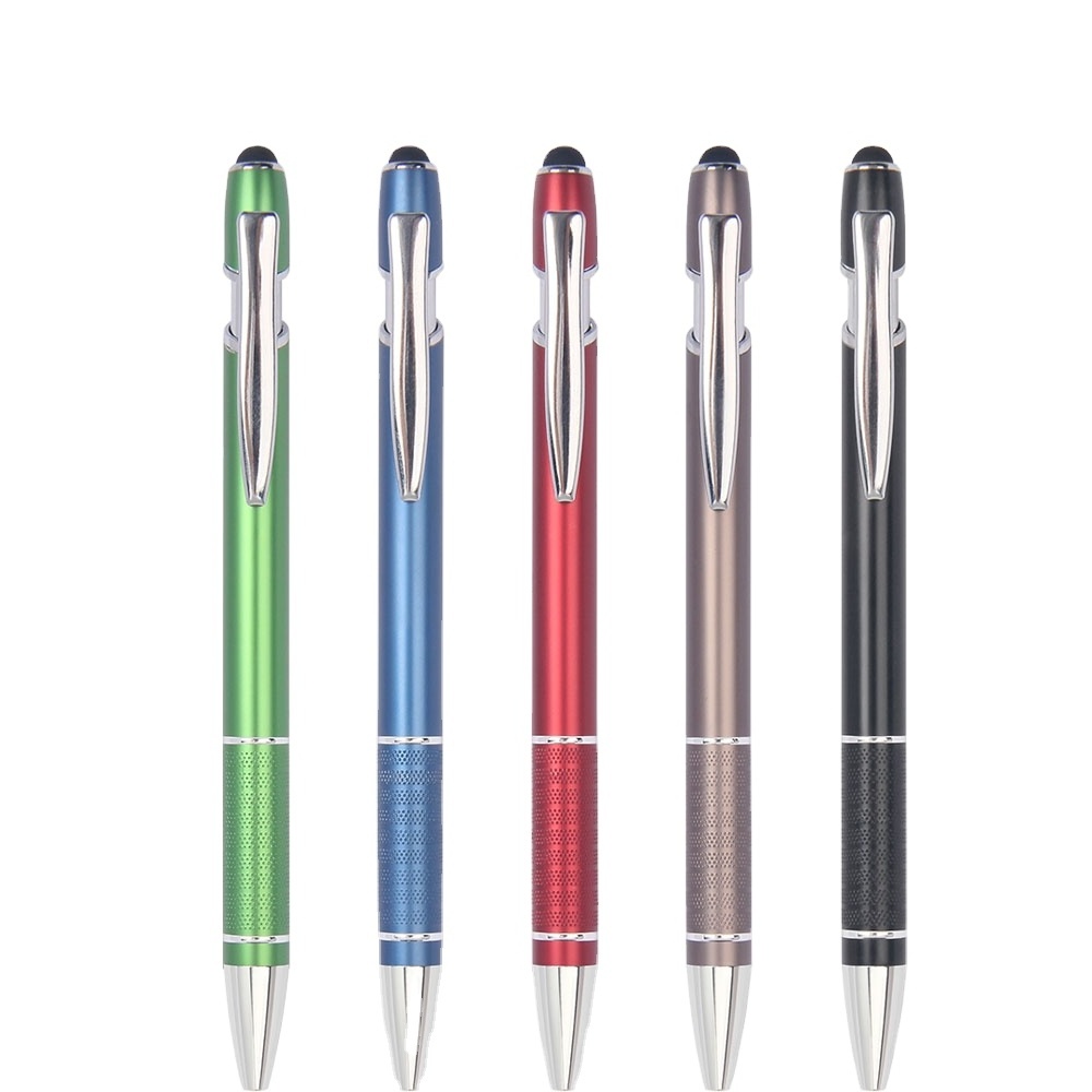 Promotional ball pen custom logo matt metal pens with custom logo stylus