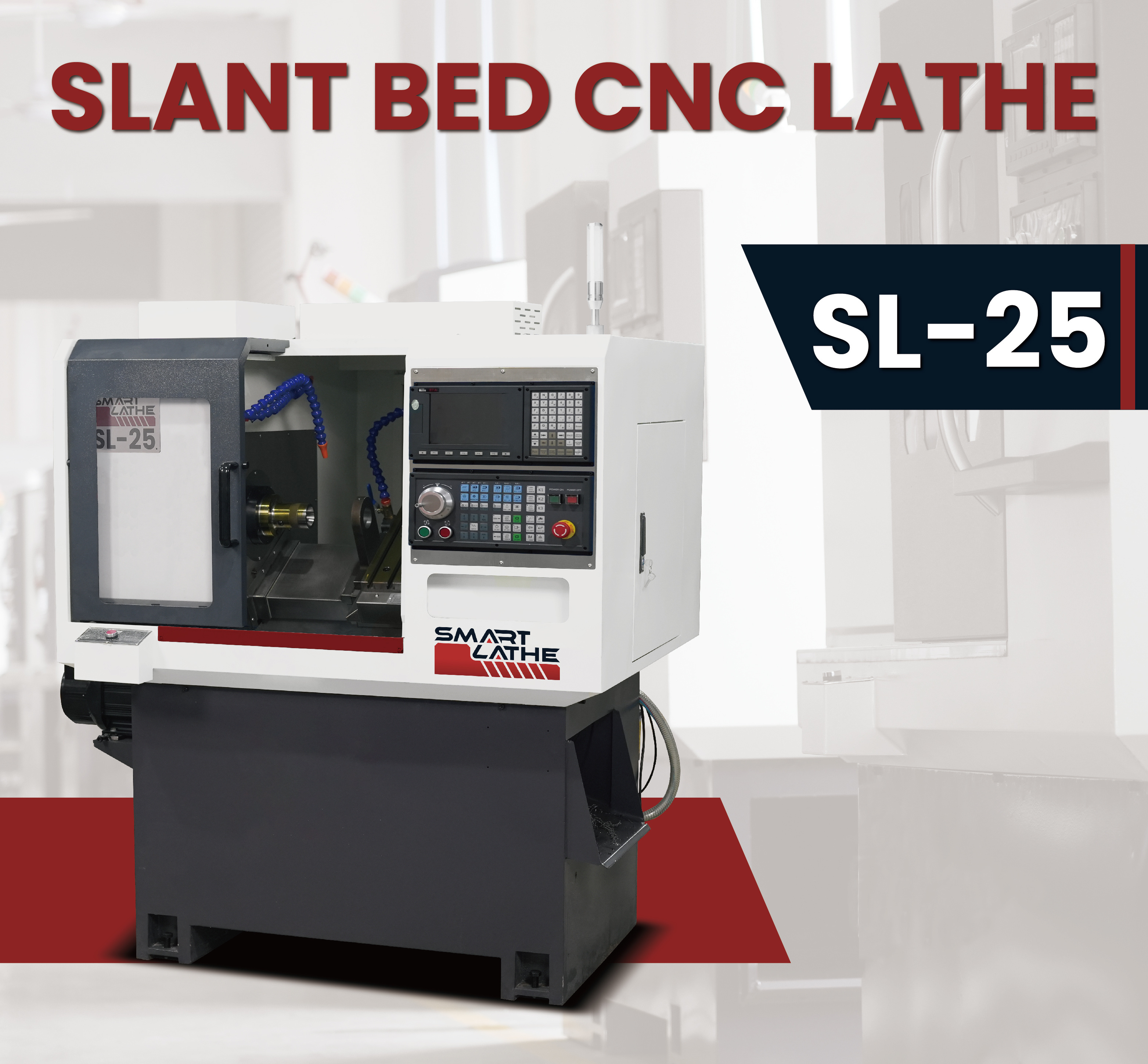 SL-25 mini CNC Lathe automatic high precision metal Slant Bed CNC lathe Machine