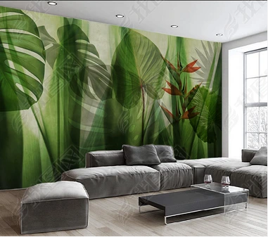 Jungle Forest Wallpaper For Living Room Wall Landscape In Sketch Style Wallpaper Mural