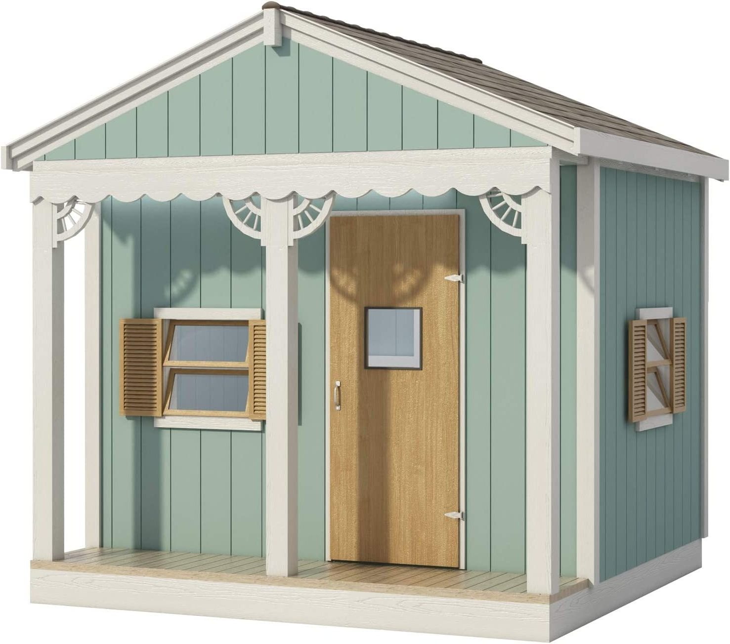 Kids Playhouse Plans DIY Micro Cottage Guest House Backyard Storage Shed 8' x 8'