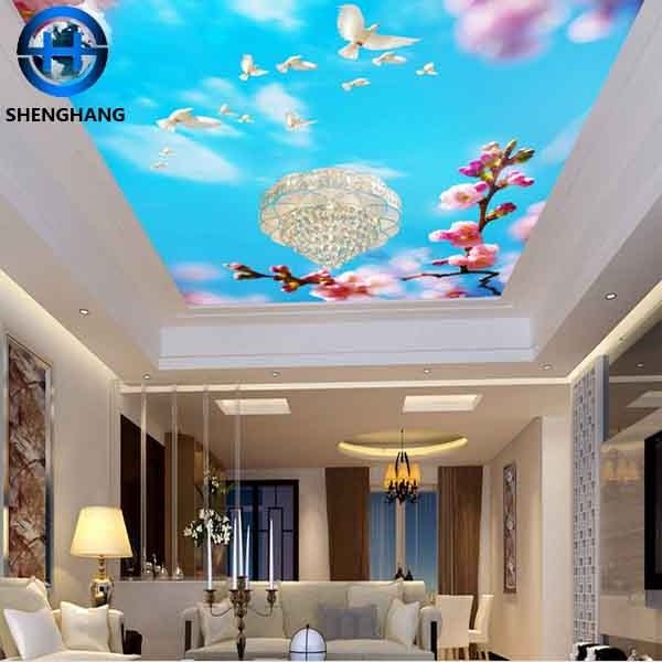 Ceiling sky wall paper/8d wallpaper with china wall paper high quality design beautiful color wall wallpaper