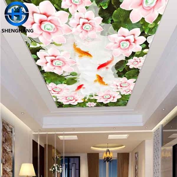 2020 8D home exterior wall murals hanging wall mura 8d ceiling wallpaper non woven fabric ceilings