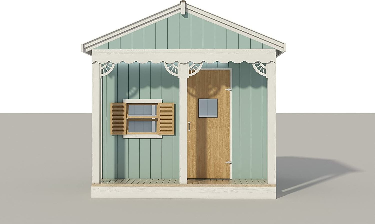 Kids Playhouse Plans DIY Micro Cottage Guest House Backyard Storage Shed 8' x 8'