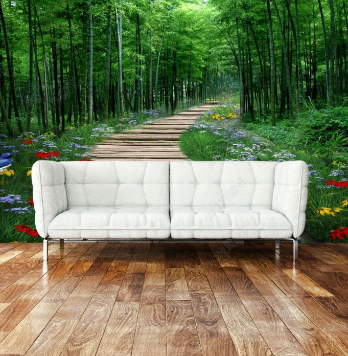 Jungle Forest Wallpaper For Living Room Wall Landscape In Sketch Style Wallpaper Mural