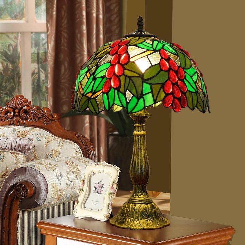 Table Lamp Base Glass Lamps China Style Light Lampara Lighting Stained Lampada Chandelier Outlet Lampe Tiffany Antique