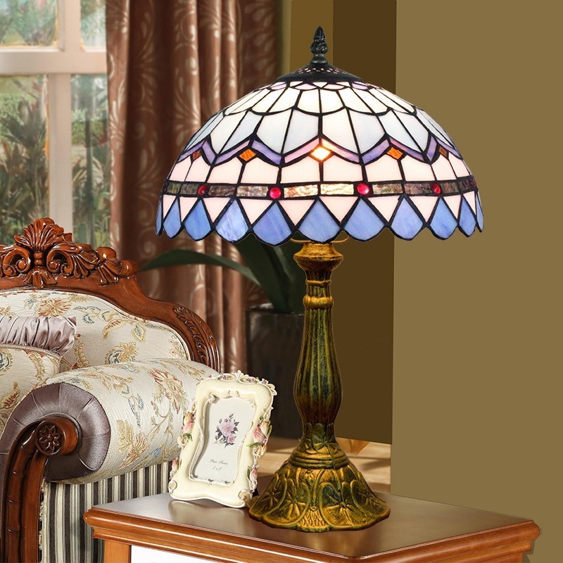 Table Lamp Base Glass Lamps China Style Light Lampara Lighting Stained Lampada Chandelier Outlet Lampe Tiffany Antique