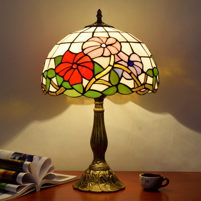 Table Lamp Base Glass Lamps China Style Light Lampara Lighting Stained Lampada Chandelier Outlet Lampe Tiffany Antique