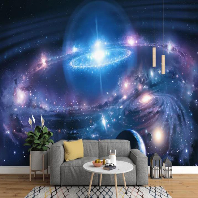 Wallpaper Background Custom Large Scale Cool Beautiful Fantasy Universe Starry Sky Planet Galaxy 3D Wallpaper -100x144