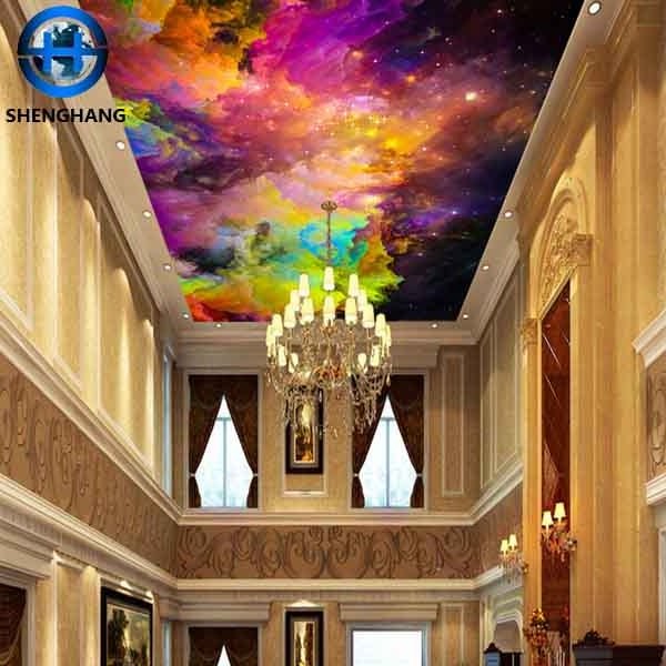 8d cheap price ceiling wallpaper for bedroom/living room 2020 new design