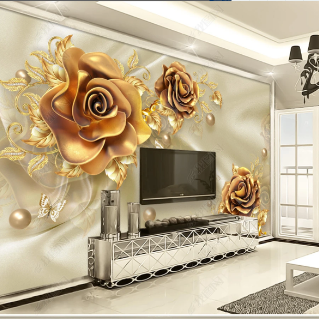 Home Decorative Modern Luxury Nonwoven 3D Fabric Bedroom Wall Paper Vinyl Waterproof Wallpaper