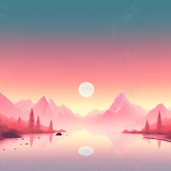 Minimalist fantasy fantasy landscape painting  Factory Price 3d wallpaper mural Room Walls Decoration 3D Photo Wallpaper