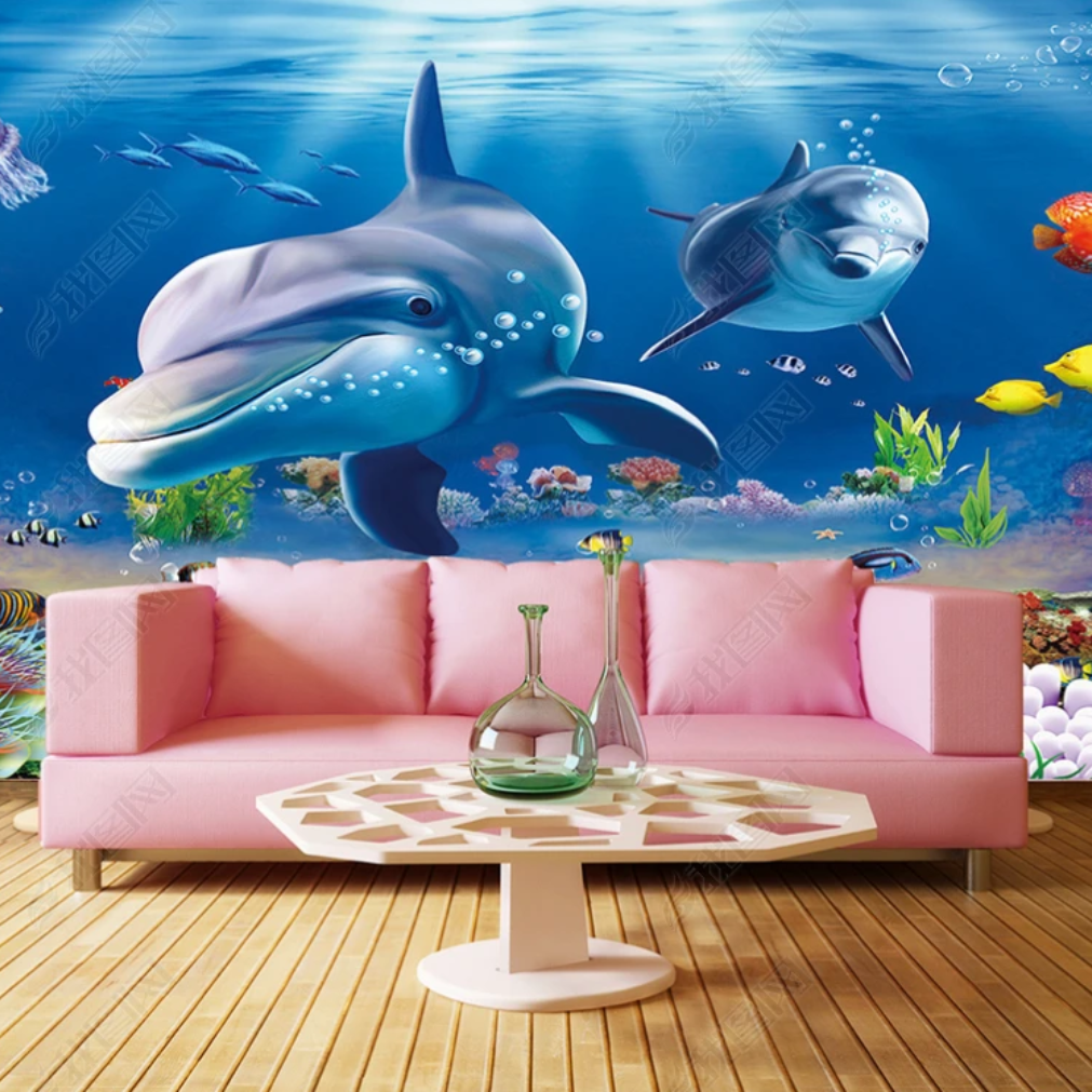 Full customization 3D 5D 8D 16D wall mural, new design wallpaper 3d murals for TV Background