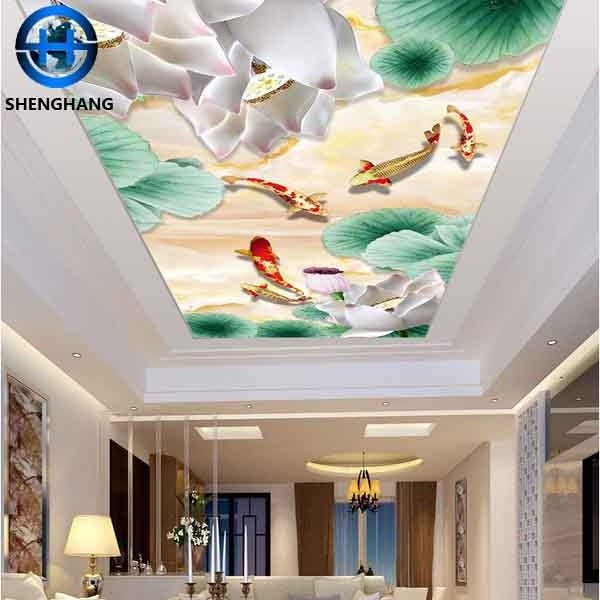 2020 8D home exterior wall murals hanging wall mura 8d ceiling wallpaper non woven fabric ceilings