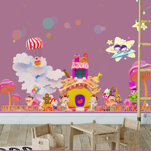 Custom Mural 3D Cartoon Animal Photo Wallpaper Boys Girls Children Room Bedroom Background Wall Painting Wallpaper For Kids Room