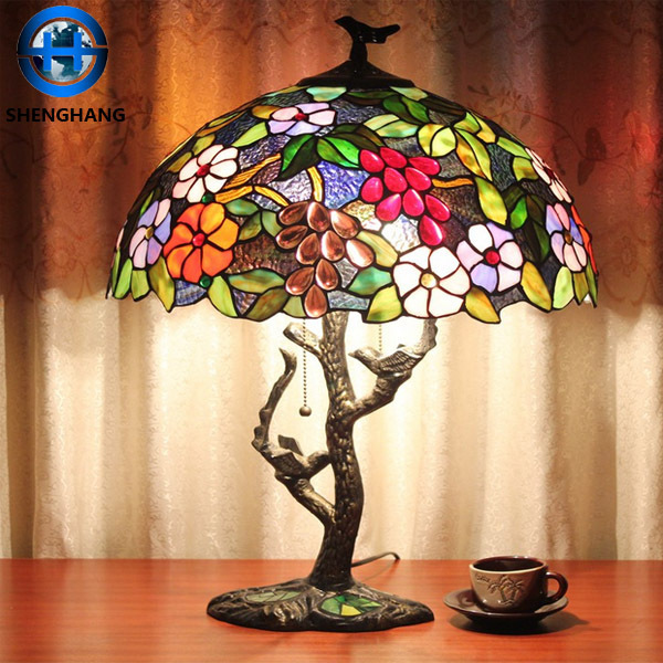 India style lamps restaurant lobby table lamp glass crafts tiffany lamp