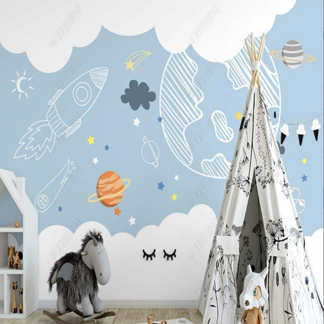 Kids room cartoon wallpaper from china Wall Mural 3d