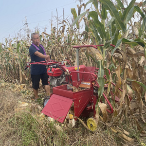 3 in 1 Diesel and Gasoline Mini Corn Harvester Machine Small Combine Single Row Petrol Corn Harvesting Machine for Maize Picke