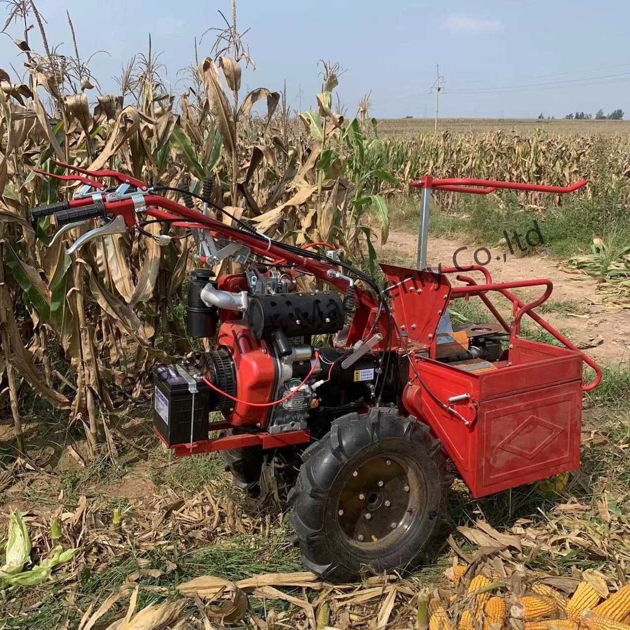 Chinese Factory Price 3 in 1 Hand push Corn Reaper mini combine corn harvester for sale