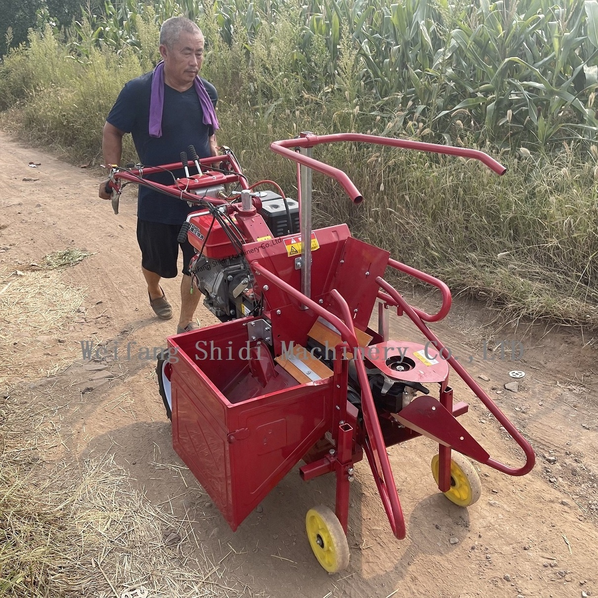 Chinese Factory Price 3 in 1 Hand push Corn Reaper mini combine corn harvester for sale