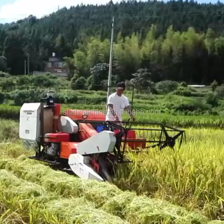 Small Paddy Rice Combine Harvester and  Mini Wheat Combine Harvester  Machine for Harvesting Rice and Wheat