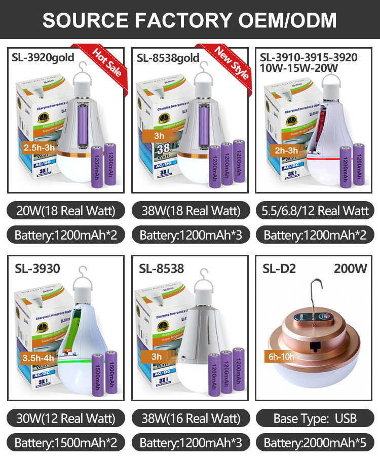 E27 B22 Chargeable Rechargeable Battery Chargeable Charging Emergency Rechargeable Led Bulb