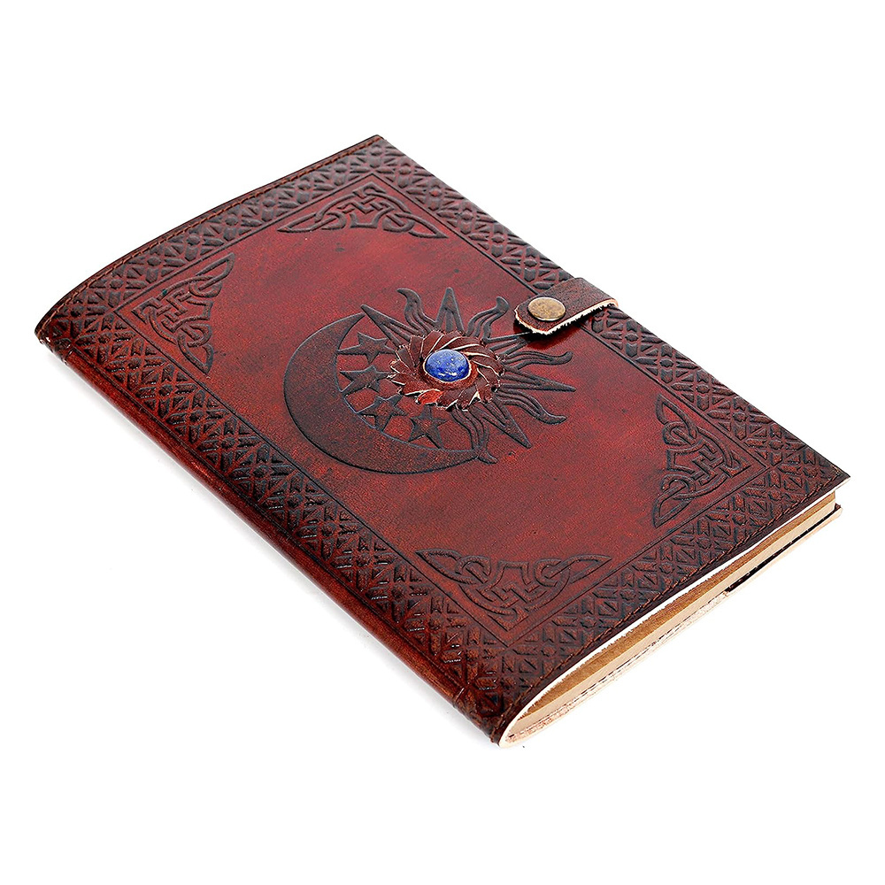 Cheap Wholesale Journal Handmade Single Stone New Leather Journal Notebook & Sketchbook Leather Journal