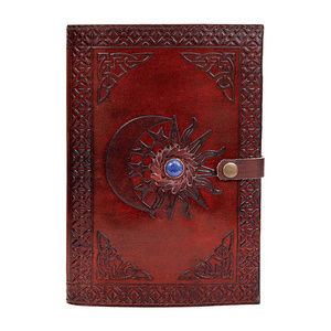 Cheap Wholesale Journal Handmade Single Stone New Leather Journal Notebook & Sketchbook Leather Journal