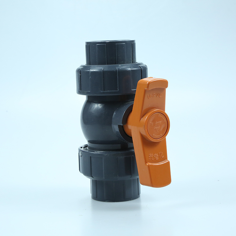 Customized PP double union ball valve high quality plastic one piece ball valve water regulating valves