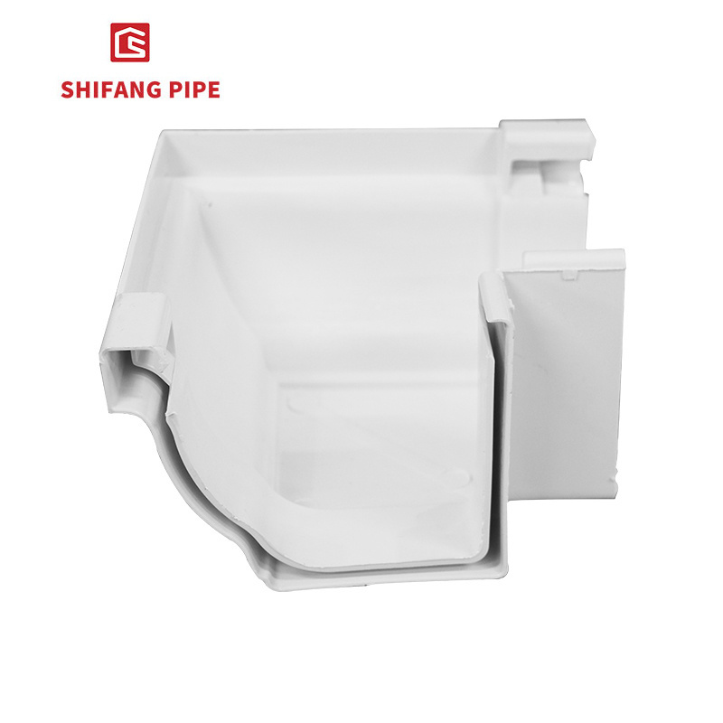 5.2 inch pvc pipe fitting roof gutter system  plastic 90 degree outside corner Gutter Fitting 90DGE EXTERNAL ANGLE