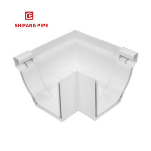 5.2 inch pvc pipe fitting roof gutter system  plastic 90 degree outside corner Gutter Fitting 90DGE EXTERNAL ANGLE