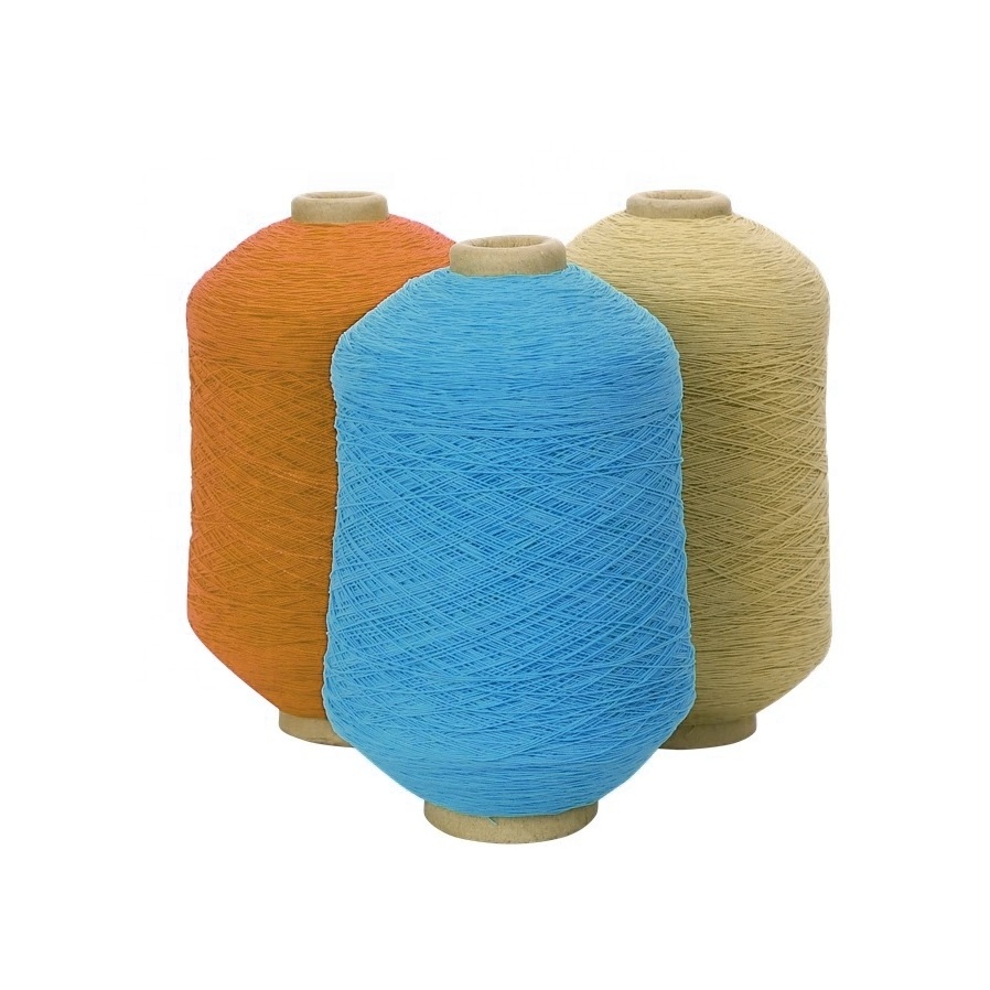 Polyester Covered Glove Yarn  Rubber Covered Yarn Socks Machine Knitting Use Latex Covered Yarn