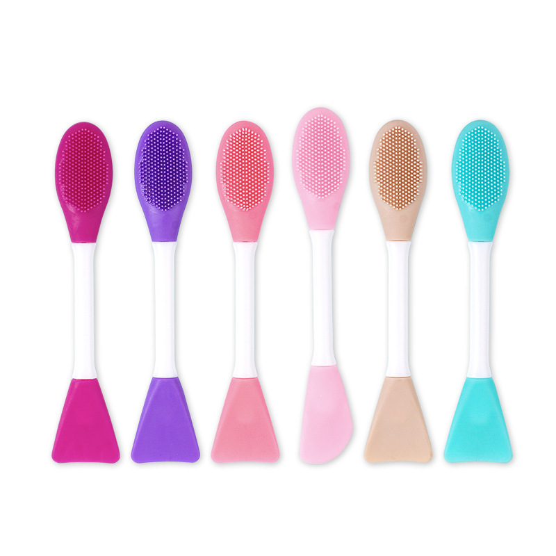 Silicone Fan Brush Makeup Spatula Scraper Face Masking Applicator for Foundation Essential Oils Lotion Beauty Tools