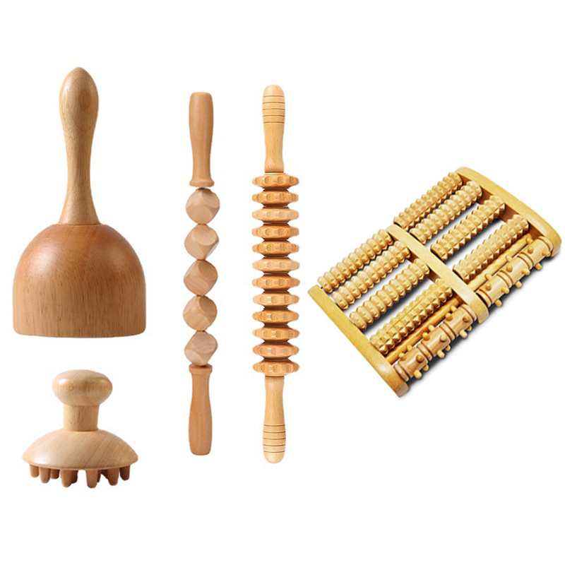 SFM Wood Gua Sha Massage Therapy Tools Body Muscle Massage Rolling Tools Suppliers Wooden Massage Stick Roller for Belly Back