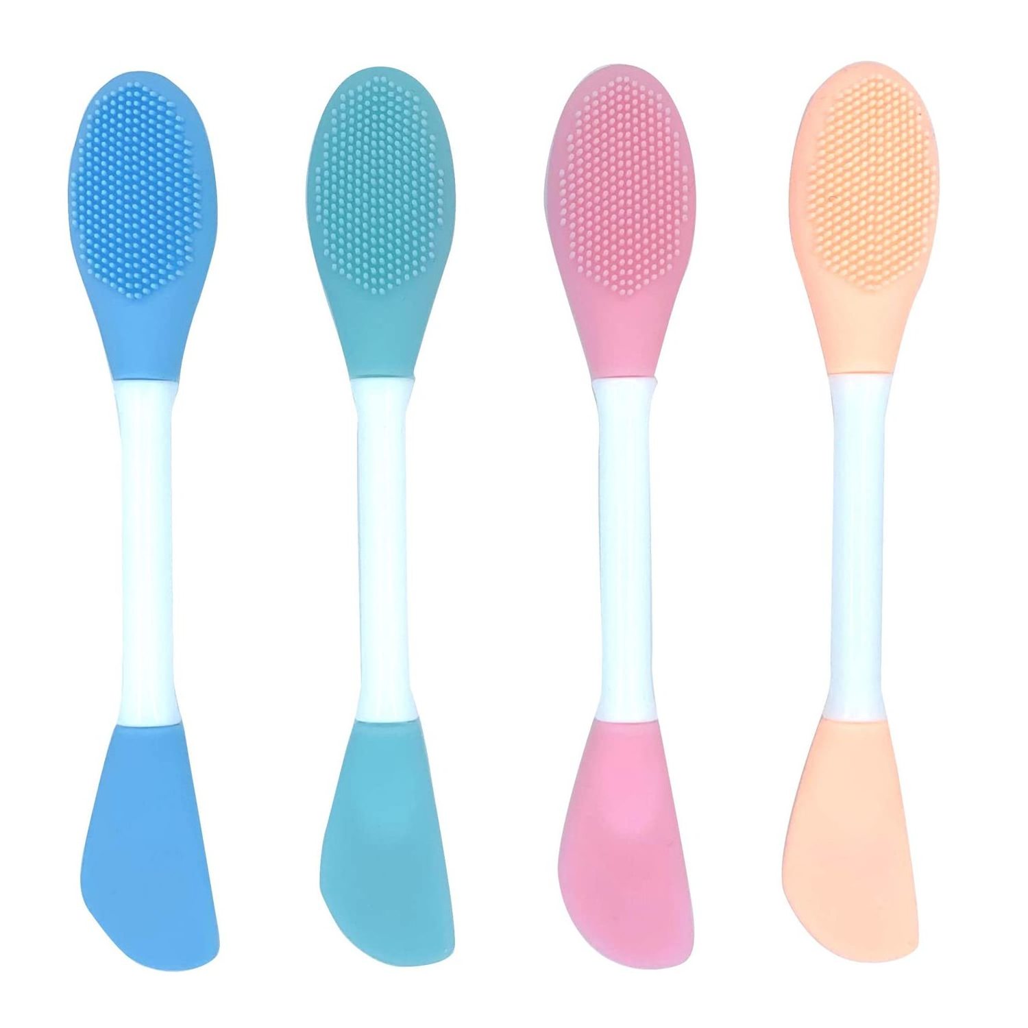 Silicone Fan Brush Makeup Spatula Scraper Face Masking Applicator for Foundation Essential Oils Lotion Beauty Tools