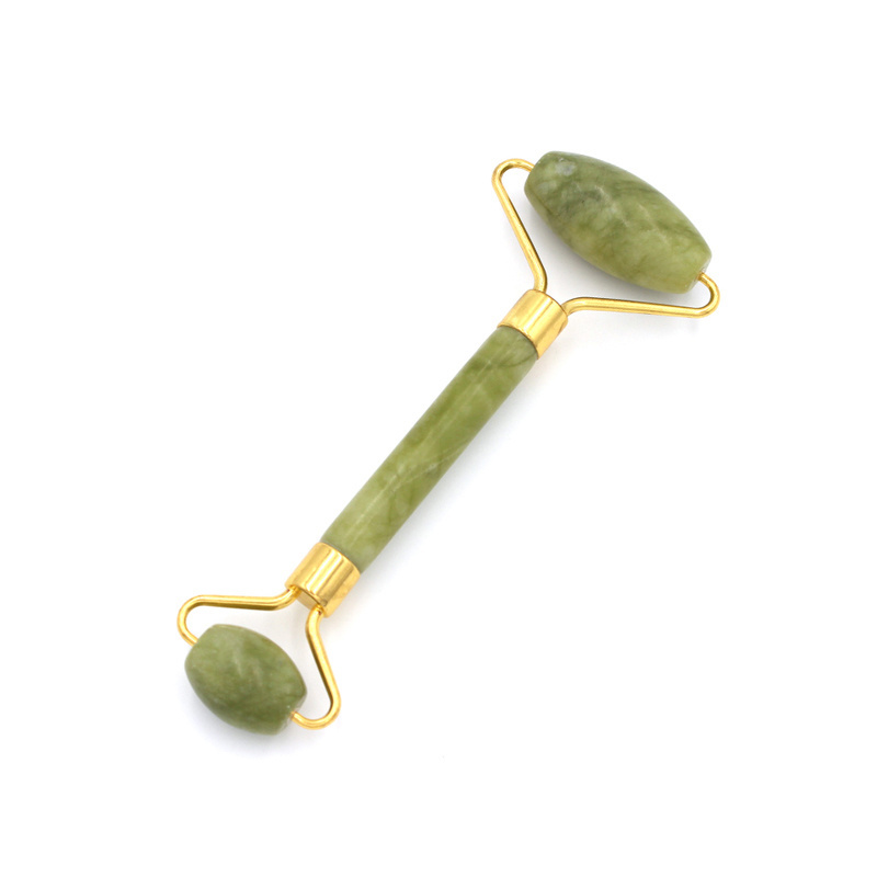 SFM Brand High Quality Green Jade Roller Guasha Set Hot Selling Face Massage Roller Jade Guasha Stone Drop Shipping jade roller