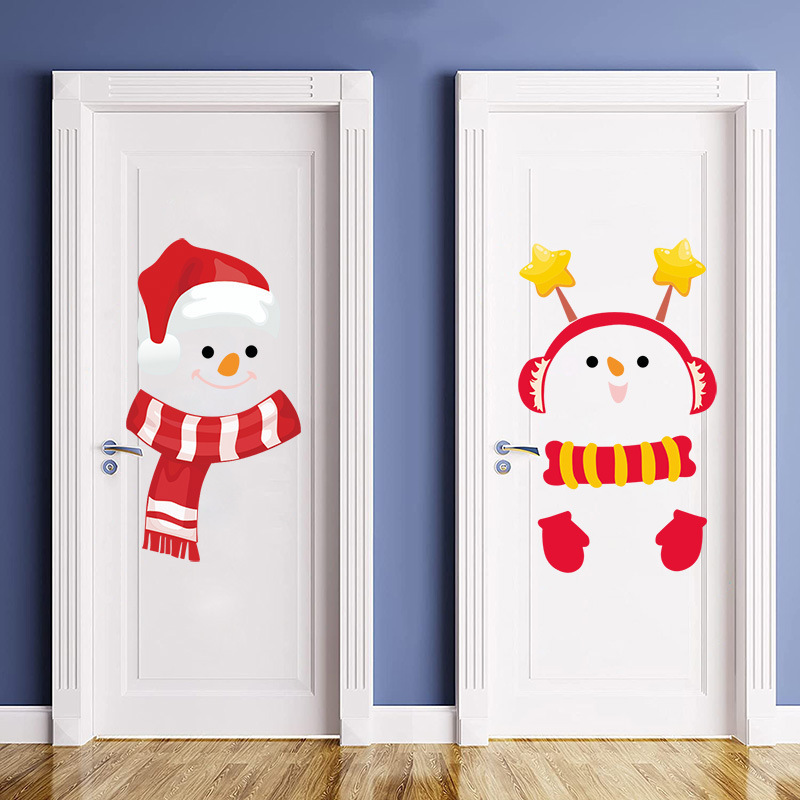 Christmas Decoration Window Stickers Santa Claus Christmas Tree Wall Stickers Decoration Xmas Decals Window Clings Stickers